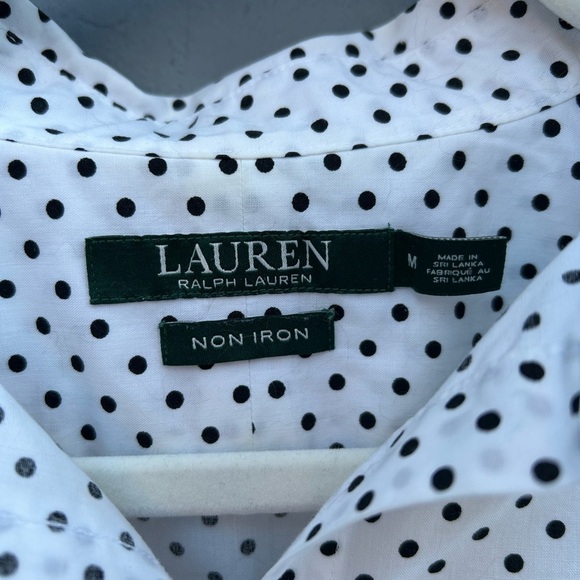Lauren Ralph Lauren Polka Dot Button-down, Size M - Picture 5 of 12
